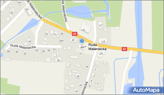 Ruda Maleniecka, Ruda Maleniecka, 48A, mapa Ruda Maleniecka