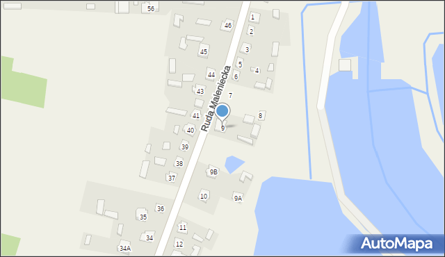 Ruda Maleniecka, Ruda Maleniecka, 9, mapa Ruda Maleniecka