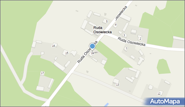 Ruda Osowiecka, Ruda Osowiecka, 14, mapa Ruda Osowiecka