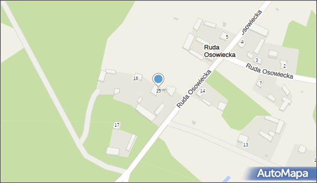 Ruda Osowiecka, Ruda Osowiecka, 15, mapa Ruda Osowiecka