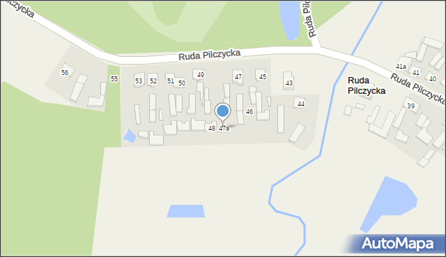 Ruda Pilczycka, Ruda Pilczycka, 47a, mapa Ruda Pilczycka