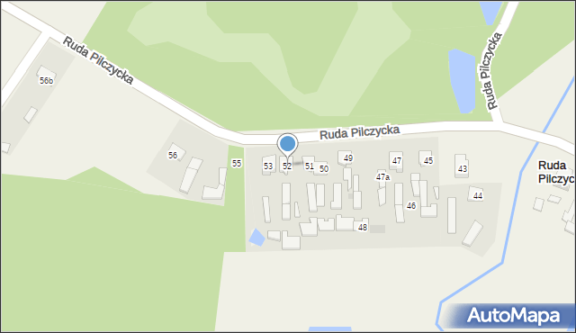 Ruda Pilczycka, Ruda Pilczycka, 52, mapa Ruda Pilczycka