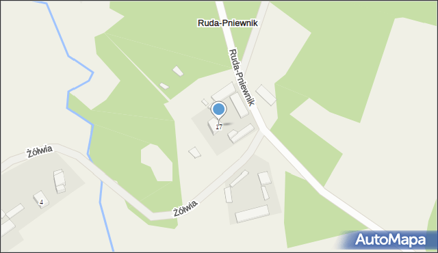 Ruda-Pniewnik, Ruda-Pniewnik, 17, mapa Ruda-Pniewnik