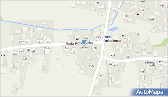 Ruda Różaniecka, Ruda Różaniecka, 237, mapa Ruda Różaniecka