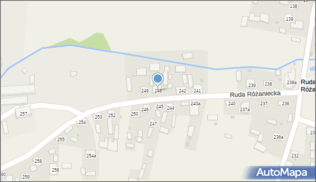 Ruda Różaniecka, Ruda Różaniecka, 248, mapa Ruda Różaniecka