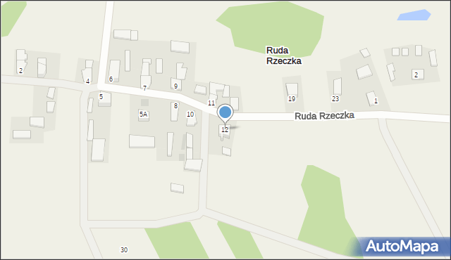 Ruda Rzeczka, Ruda Rzeczka, 12, mapa Ruda Rzeczka