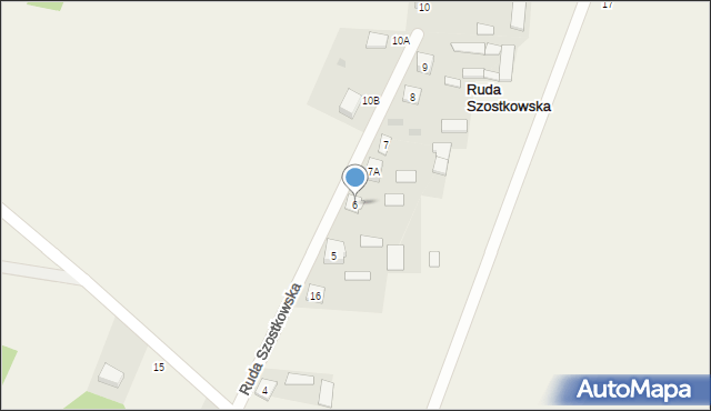 Ruda Szostkowska, Ruda Szostkowska, 6, mapa Ruda Szostkowska