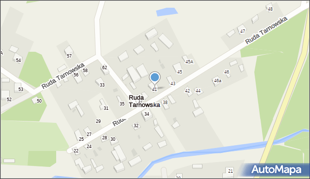 Ruda Tarnowska, Ruda Tarnowska, 41, mapa Ruda Tarnowska