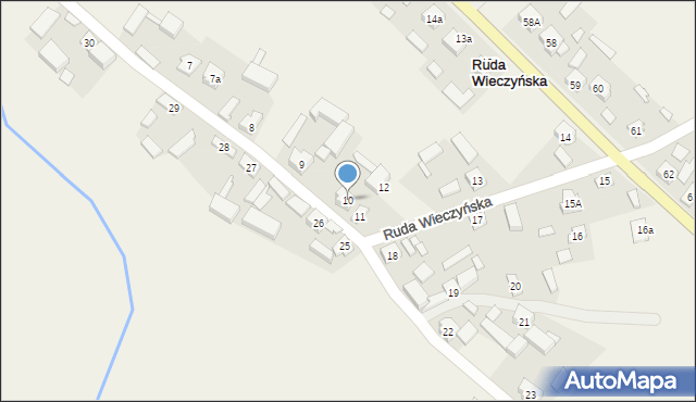 Ruda Wieczyńska, Ruda Wieczyńska, 10, mapa Ruda Wieczyńska