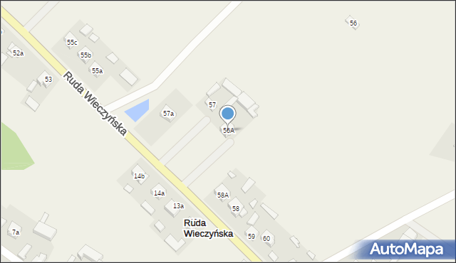 Ruda Wieczyńska, Ruda Wieczyńska, 56A, mapa Ruda Wieczyńska