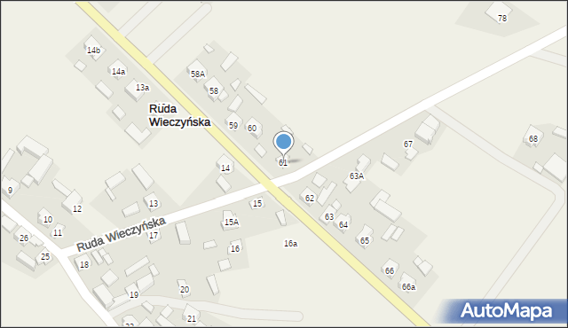 Ruda Wieczyńska, Ruda Wieczyńska, 61, mapa Ruda Wieczyńska