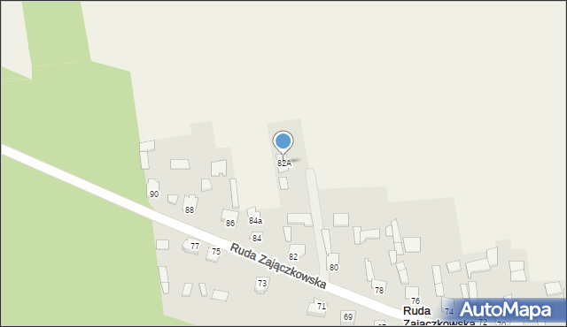 Ruda Zajączkowska, Ruda Zajączkowska, 82A, mapa Ruda Zajączkowska