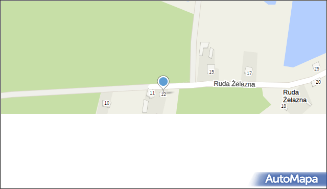 Ruda Żelazna, Ruda Żelazna, 12, mapa Ruda Żelazna