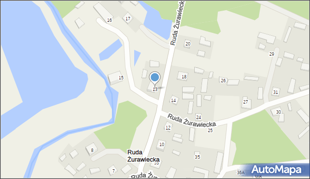 Ruda Żurawiecka, Ruda Żurawiecka, 13, mapa Ruda Żurawiecka