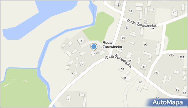 Ruda Żurawiecka, Ruda Żurawiecka, 7, mapa Ruda Żurawiecka