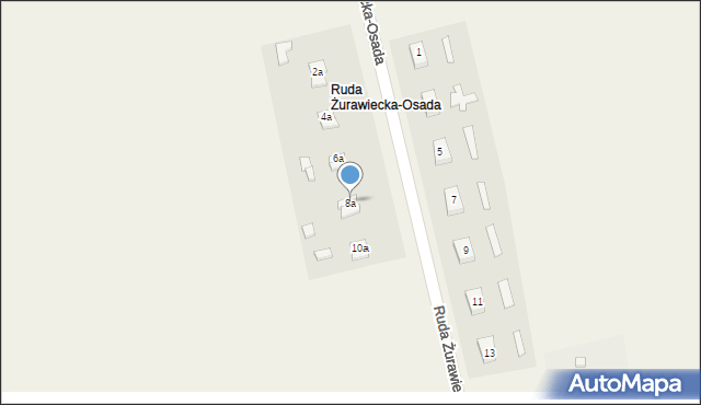 Ruda Żurawiecka-Osada, Ruda Żurawiecka-Osada, 8a, mapa Ruda Żurawiecka-Osada