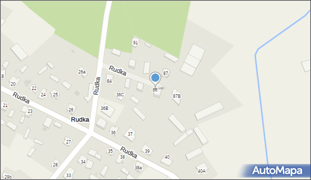 Rudka, Rudka, 86, mapa Rudka