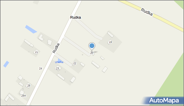 Rudka, Rudka, 20, mapa Rudka