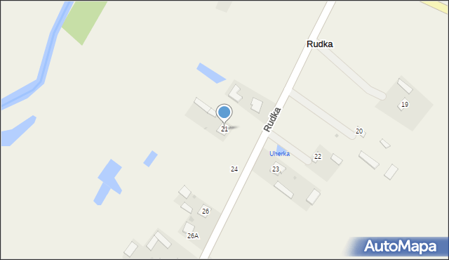 Rudka, Rudka, 21, mapa Rudka