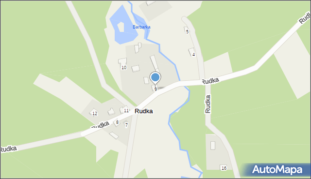 Rudka, Rudka, 9, mapa Rudka