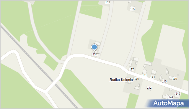 Rudka, Rudka, 134, mapa Rudka