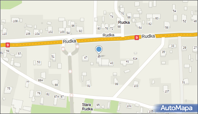 Rudka, Rudka, 45, mapa Rudka