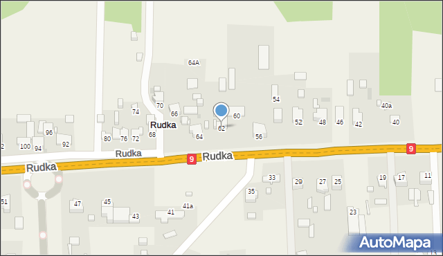 Rudka, Rudka, 62, mapa Rudka