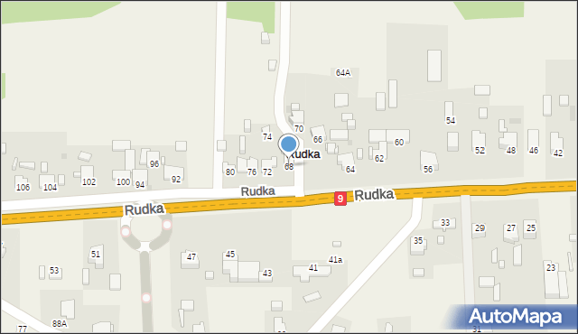 Rudka, Rudka, 68, mapa Rudka