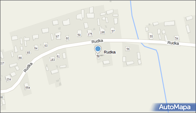 Rudka, Rudka, 58, mapa Rudka