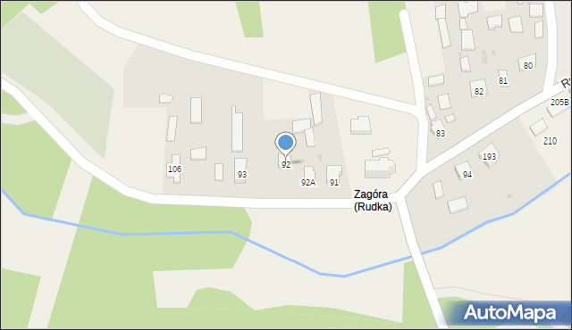 Rudka, Rudka, 92, mapa Rudka