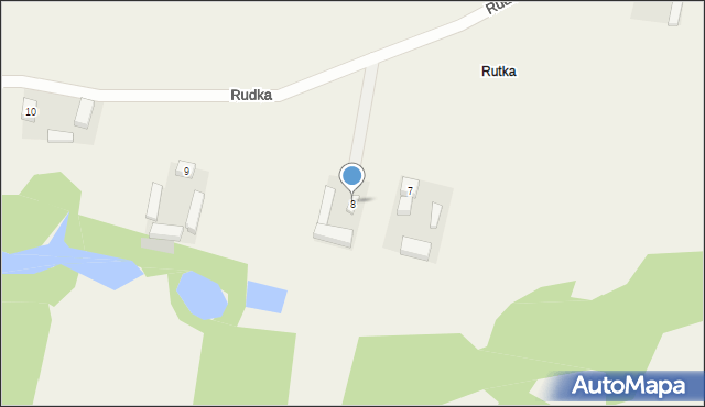 Rudka, Rudka, 8, mapa Rudka