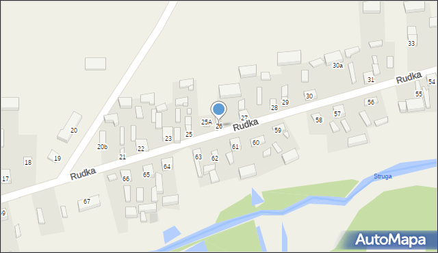 Rudka, Rudka, 26, mapa Rudka
