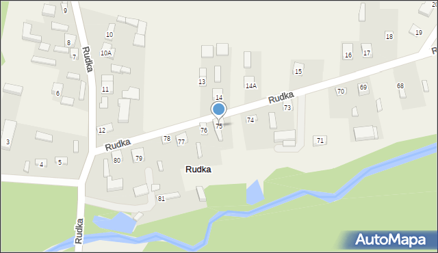 Rudka, Rudka, 75, mapa Rudka