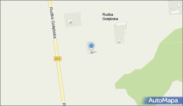 Rudka Gołębska, Rudka Gołębska, 19, mapa Rudka Gołębska