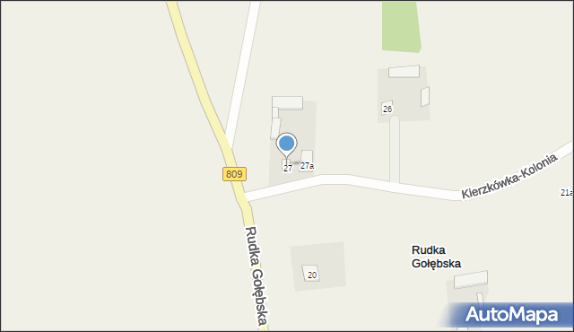Rudka Gołębska, Rudka Gołębska, 30, mapa Rudka Gołębska