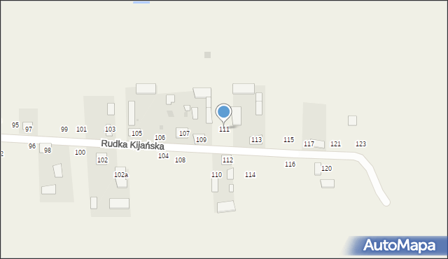 Rudka Kijańska, Rudka Kijańska, 111, mapa Rudka Kijańska