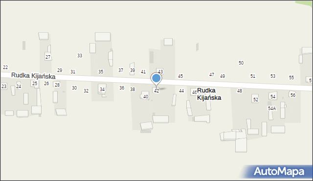 Rudka Kijańska, Rudka Kijańska, 42, mapa Rudka Kijańska