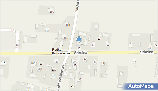 Rudka Kozłowiecka, Rudka Kozłowiecka, 15A, mapa Rudka Kozłowiecka