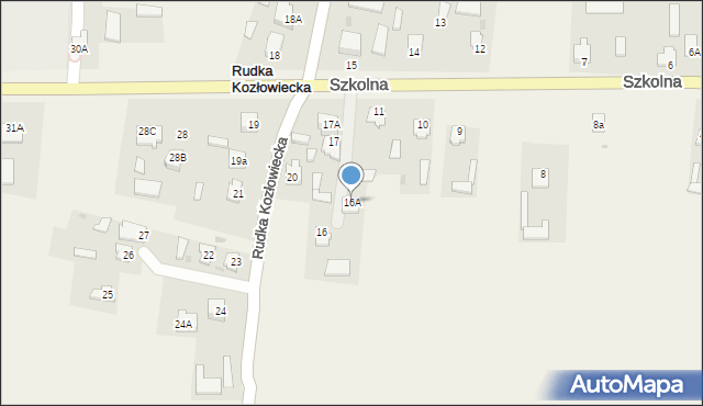 Rudka Kozłowiecka, Rudka Kozłowiecka, 16A, mapa Rudka Kozłowiecka