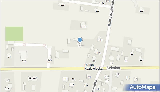 Rudka Kozłowiecka, Rudka Kozłowiecka, 29, mapa Rudka Kozłowiecka