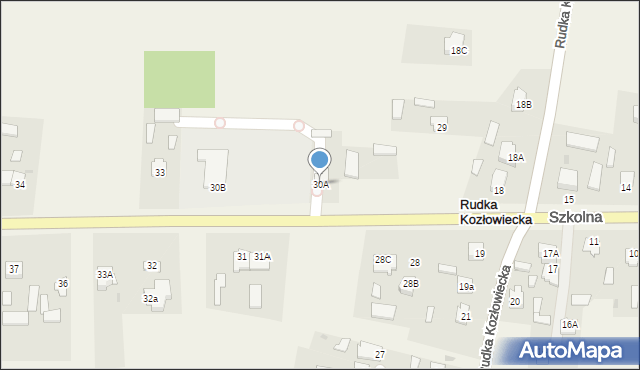 Rudka Kozłowiecka, Rudka Kozłowiecka, 30A, mapa Rudka Kozłowiecka