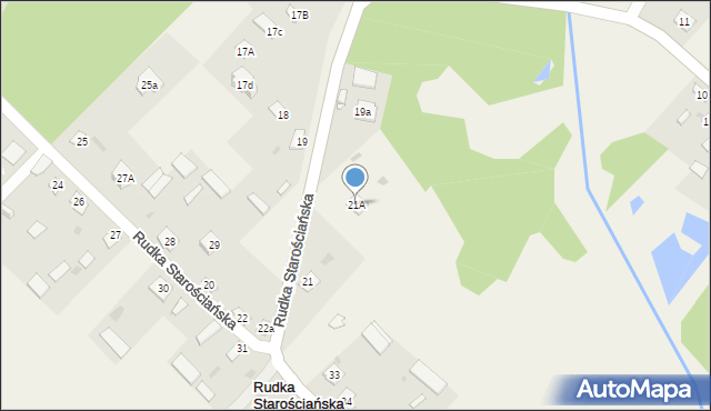 Rudka Starościańska, Rudka Starościańska, 21A, mapa Rudka Starościańska