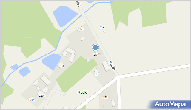 Rudki, Rudki, 17A, mapa Rudki