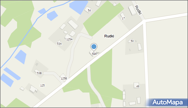 Rudki, Rudki, 54A, mapa Rudki