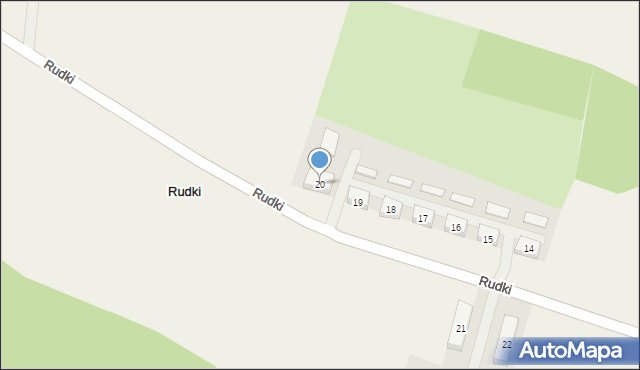 Rudki, Rudki, 20, mapa Rudki