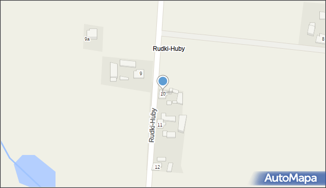 Rudki, Rudki-Huby, 10, mapa Rudki