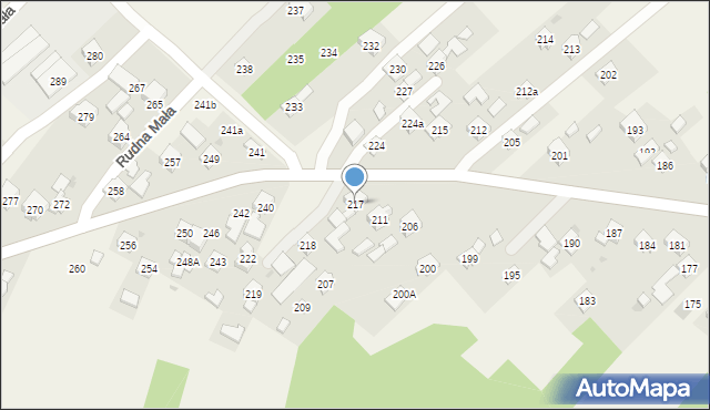 Rudna Mała, Rudna Mała, 217, mapa Rudna Mała