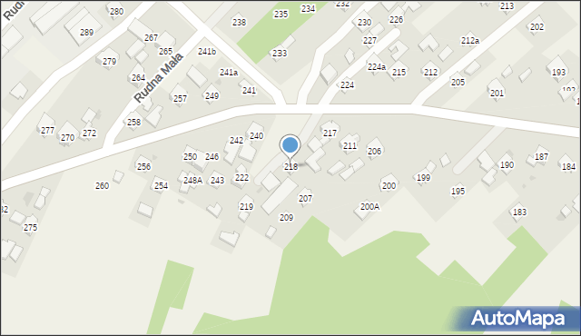 Rudna Mała, Rudna Mała, 218, mapa Rudna Mała