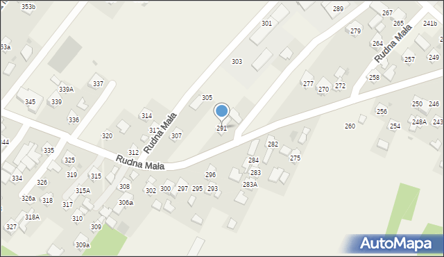 Rudna Mała, Rudna Mała, 291, mapa Rudna Mała