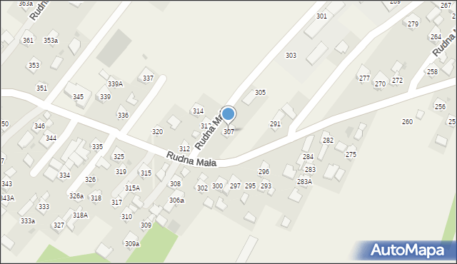 Rudna Mała, Rudna Mała, 307, mapa Rudna Mała